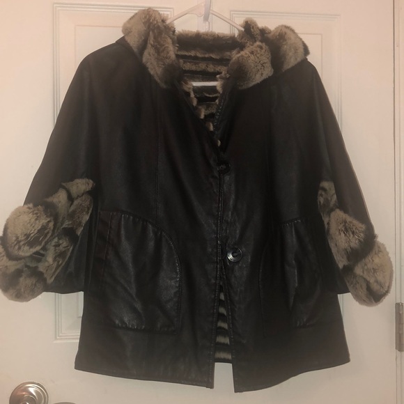Jackets & Blazers - Leather cape/ jacket